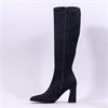 Pedro Anton Glasgow Knee High Heel Boot - Navy Suede